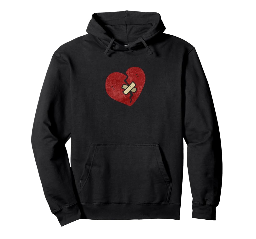 Amazon.com: Love Hurts Broken Heart Pullover Hoodie